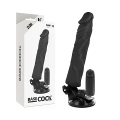 BASECOCK - REALISTIČNI VIBRATOR NA DALJINSKO UPRAVLJANJE ČRN 21 CM ČRNO TALLA 1