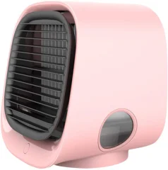 Hladilnik zraka 4-v-1 ventilator/vlažilec/čistilec zraka z LED roza