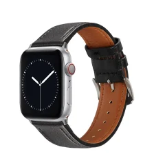 Usnjen pašček Riff za Apple iWatch serije 38 / 40 / 41 mm črn