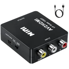 RCA v HDMI adapter/pretvornik signala Black