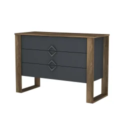 HANAH HOME Bumerang - Walnut, Anthracite komoda, predalnik