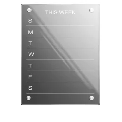 Prozorna plošča za suho brisanje za hladilnik, akrilna tabla za beležke za večkratno uporabo Transparent