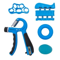 Set za krepitev rok Handgrip Hand Trainer iz 5 delov Blue