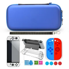 Switch OLED ohišje z dodatki 9 delov Blue