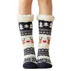 Udobne debele božične nogavice 1 par Blue S