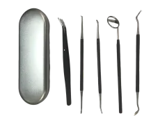 5-delni komplet orodij za odstranjevanje zobnega kamna za odstranjevanje zobnih oblog Black