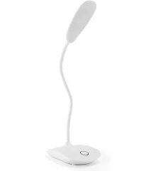 Polnilna LED namizna svetilka, vrtljiva, zatemnjena, bela