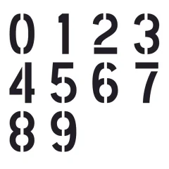 Šablone s številkami Komplet šablon za umetniško delo