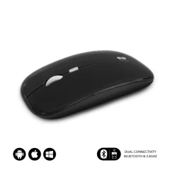 Raton Subblim Dual Flat Mouse Black Refargeble