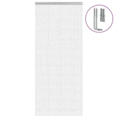 vidaXL Verižna mreža proti mrčesu za vrata 90x220 cm aluminij