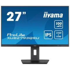 Monitor Iiyama 68,6 cm (27,0") XUB2793QSU-B6 2560x1440 100Hz IPS 1ms HDMI DisplayPort 2xUSB3.2 Pivot Zvočniki  sRGB96%