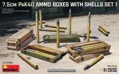 7.5cm PAK40 ammo boxes with shells SET1