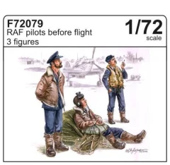 RAF pilots before flight (3 fig.)