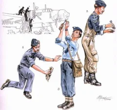 RAF mechanics for Wellington (3 fig.)