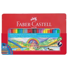 Barvice + flomastri 53-delni set faber-castell