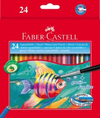 Barvice faber-castell akvarelne + čopič 1/24