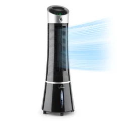 Klarstein Skyscraper Ice Smart 4 v 1 Ohlajevalnik zraka in Ventilator, Crna / Srebrna kovinska barva
