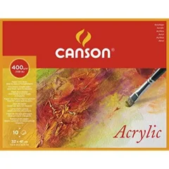 Blok Canson Acrylic 32x41 cm 400 g, 10 listni; fina struktura