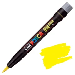 POSCA Uni flomaster; konica čopič; rumen