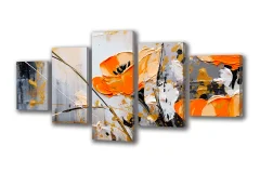 Slika na platnu flowers art gold o 251x110 cm