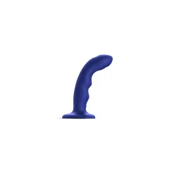 Vibracijski dildo Strap-on-me - Wave s tapkanjem, moder