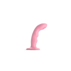 Vibracijski dildo Strap-on-me - Wave s tapkanjem, koralno pink