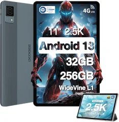 DOOGEE T30 Ultra 32GB(12+20GB)/256GB/TF 2TB, 4G-LTE siva tablični računalnik, 8580mAh 11" Android 13