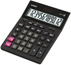 CASIO PISARNIŠKI KALKULATOR GR-12 ČRN, 12 DIGITALNI ZASLON