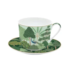 Skodelica za čaj s podstavkom Woodland 400ml / porcelan