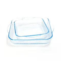 Set kvadraten pekač Bakeware / 2 kos / 32x28xh6cm in 25,6x22xh6cm / steklo