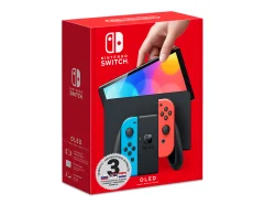 NINTENDO SWITCH CONSOLE O LED NEON BLUE/RED 3Y