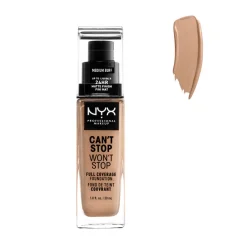 Nyx Can't Stop Won't Stop puder s polno prekrivnostjo Medium Buff 30 ml