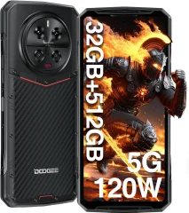 DOOGEE DK10 5G 32/512GB Dimensity 8020, črna pametni robustni telefon Android 13, 6.67" 120Hz 120W