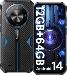 FOSSiBOT F105 12/64GB, modra pametni robustni telefon Android 14, 10300mAh