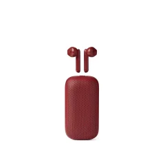 Lexon SOFTPOWER SPEAKERBUDS 2-v-1 True Wireless Slušalke in 3W Bluetooth zvočnik RDEčE