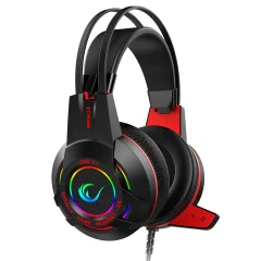 Rampage Slušalke z mikrofonom Miracle-X4 Črne RGB Led 7.1 Surround Sound Sistem