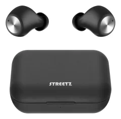 STREETZ slušalke True Wireless TWS-110 in-ear, s polnilnim ohišjem, BT5 ČRNE