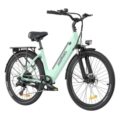 HillMiles MileCity 250 W 26" električno treking kolo 36 V 13 Ah 468 Wh baterijsko mestno električno kolo s senzorjem navora - zeleno