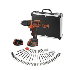 Black + Decker brez vrtanja vrtalnika 10,8V + dodatki 100 elementov.