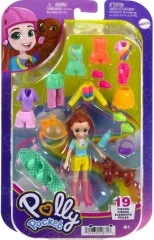 Mattel Polly Pocket - Lutka s športnim paketom za skejtanje s hišnim ljubljenčkom (HKV90)