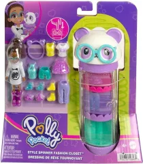 Mattel Polly Pocket - Omara s škatlami za modo na temo pande (HKW05)