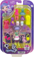 Mattel Polly Pocket - Lutka za jutranji sprehod s hišnim ljubljenčkom (HKV94)