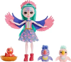 Mattel Enchantimals: Glavna ulica City Tails - Družina vrabčkov Filia (HKN15)