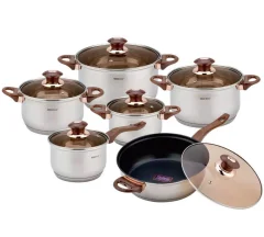 SET JEKLENIH LONČEK 12 ELEMENT. KINGHOFF KH-1768 ROSEGOLD