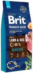 BRIT Premium By Nature Sensitive Lamb & Rice - suha hrana za pse - 15 kg