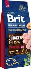 BRIT PREMIUM BY NATURE Senior L-XL - suha hrana s piščancem za starejše pse velikih in velikanskih pasem - 15 kg