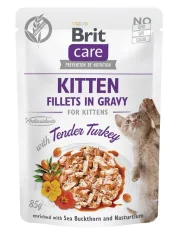 BRIT Care Cat Kitten Tender Turkey Pouch - mokra mačja hrana - 85 g