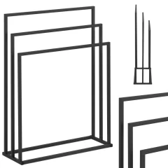 Prostostoječi talni obešalnik za 3 brisače, JEKLO 65 x 21,5 x 84 cm, temno siv