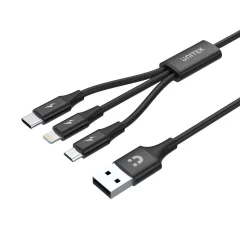 UNITEK USB KABEL 3V1 POLNILNI (C,LIGHTNING,MUSB)