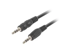 Cable Estereo Lanberg Jack 3,5 mm macho/Jack 3,5 mm macho 2m črnec